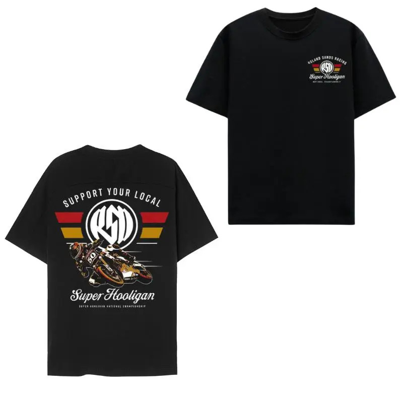 Support Your Local Super Hooligan T-Shirt by Roland Sands Design – Bold 2 Sides