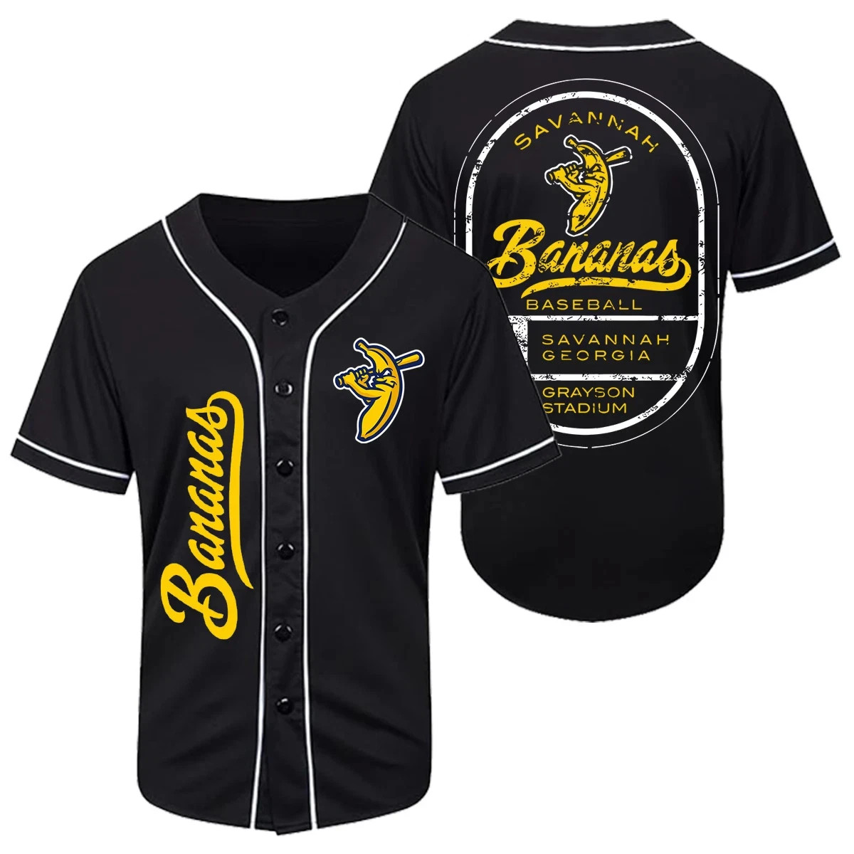Lets go Savannah Bananas Baseball Jersey Men Kids