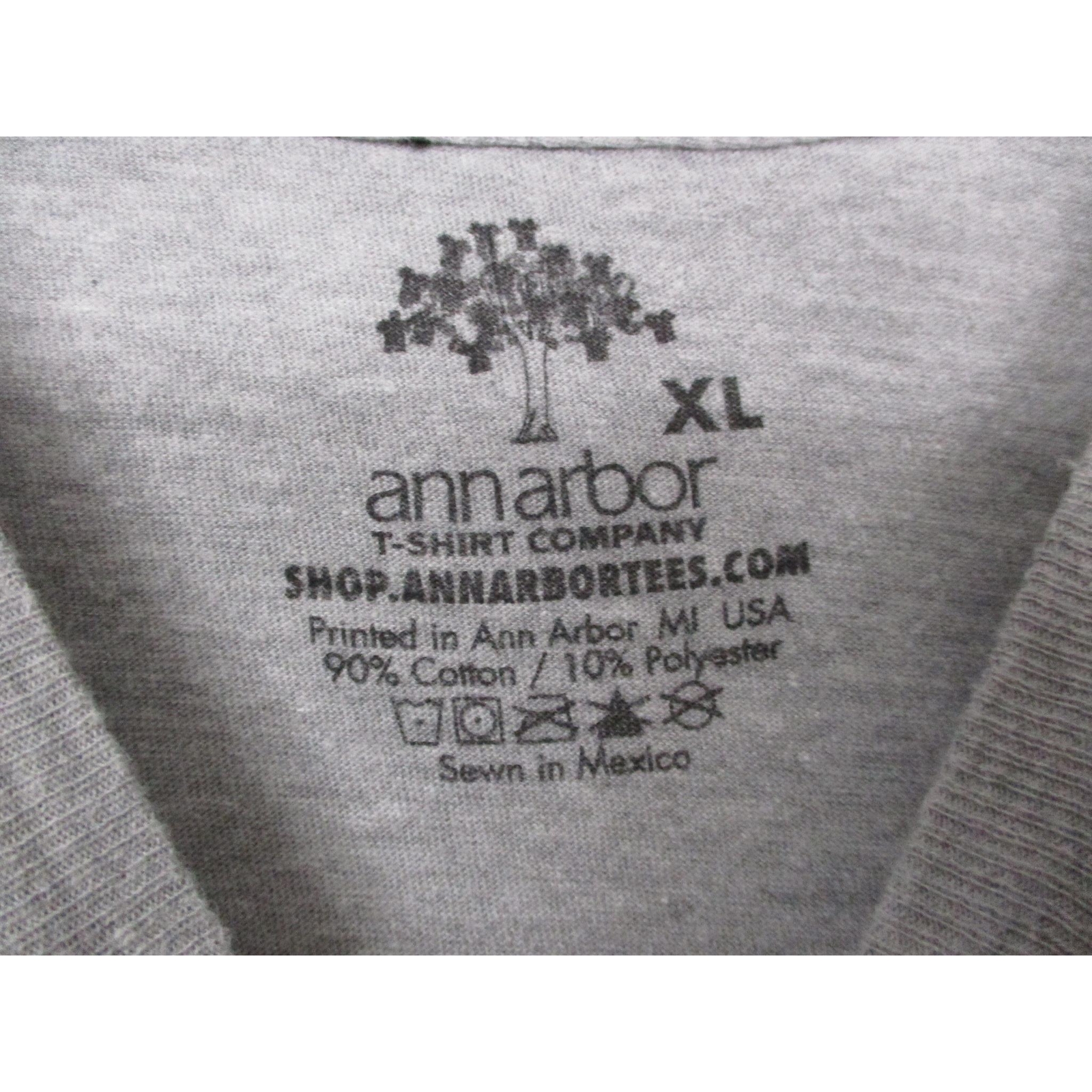 Ann Arbor Grey Funny Humorous Statement Graphic T Shirt Unisex Size Extra Large