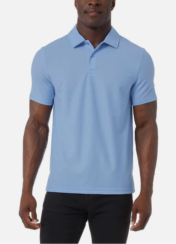 32 Degrees Cool Micropique Polo Shirt Mens Size XL Blue Short Sleeve