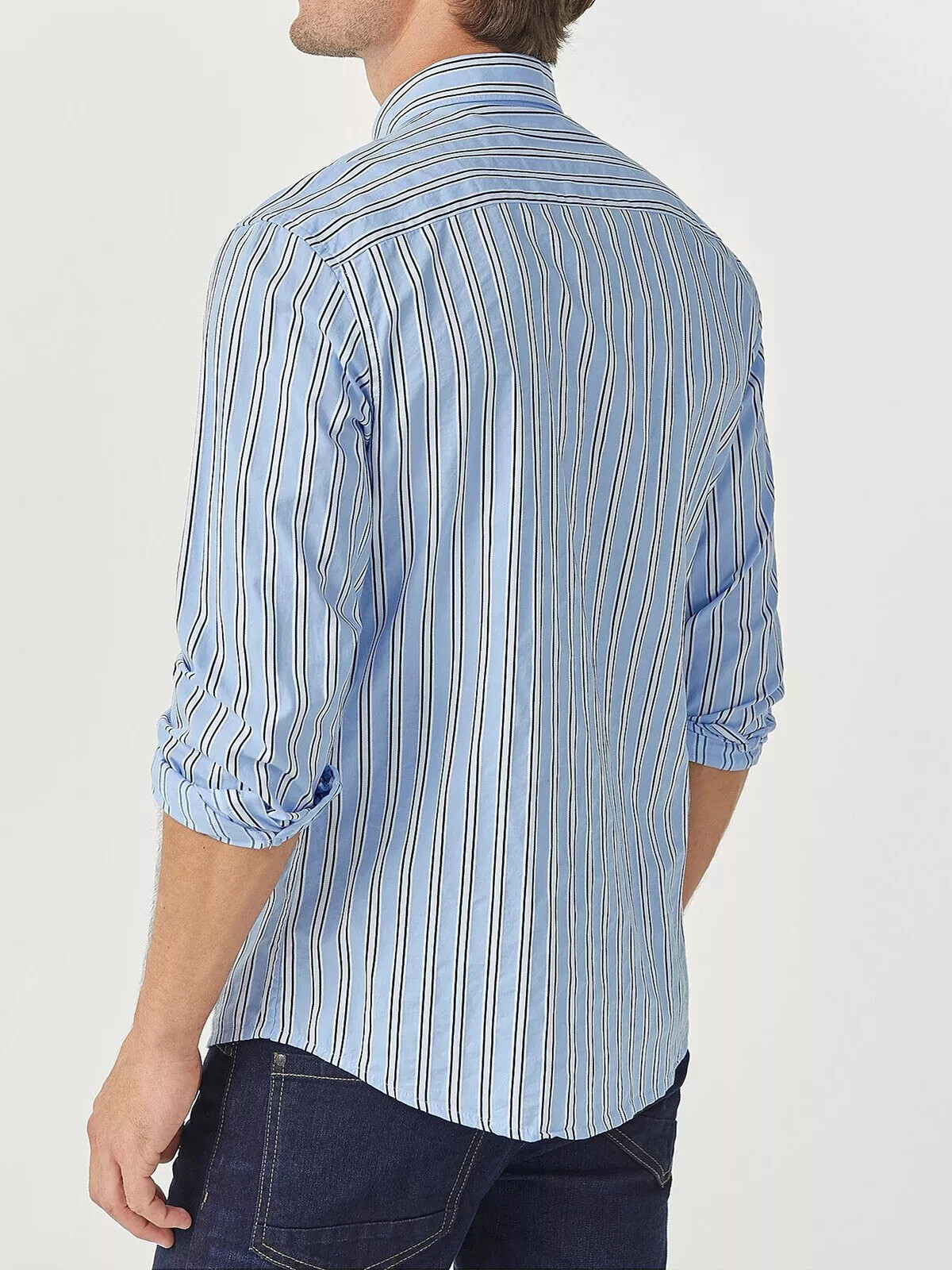 Ellos Men’s Plus Size Blue 100% Cotton Big And Tall Shirt UK Sizes 2XL-6XL
