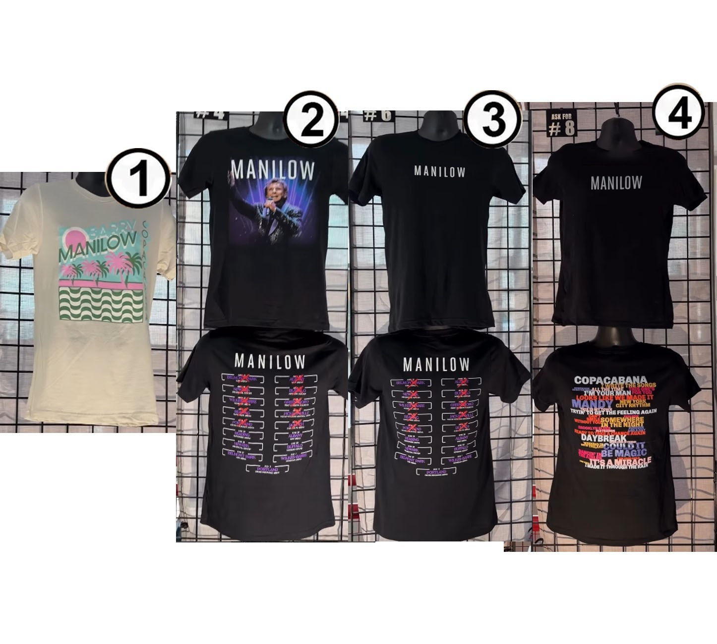 Barry Manilow The Last Concerts 2026 Tour T-Shirt Reprint Gif Fan