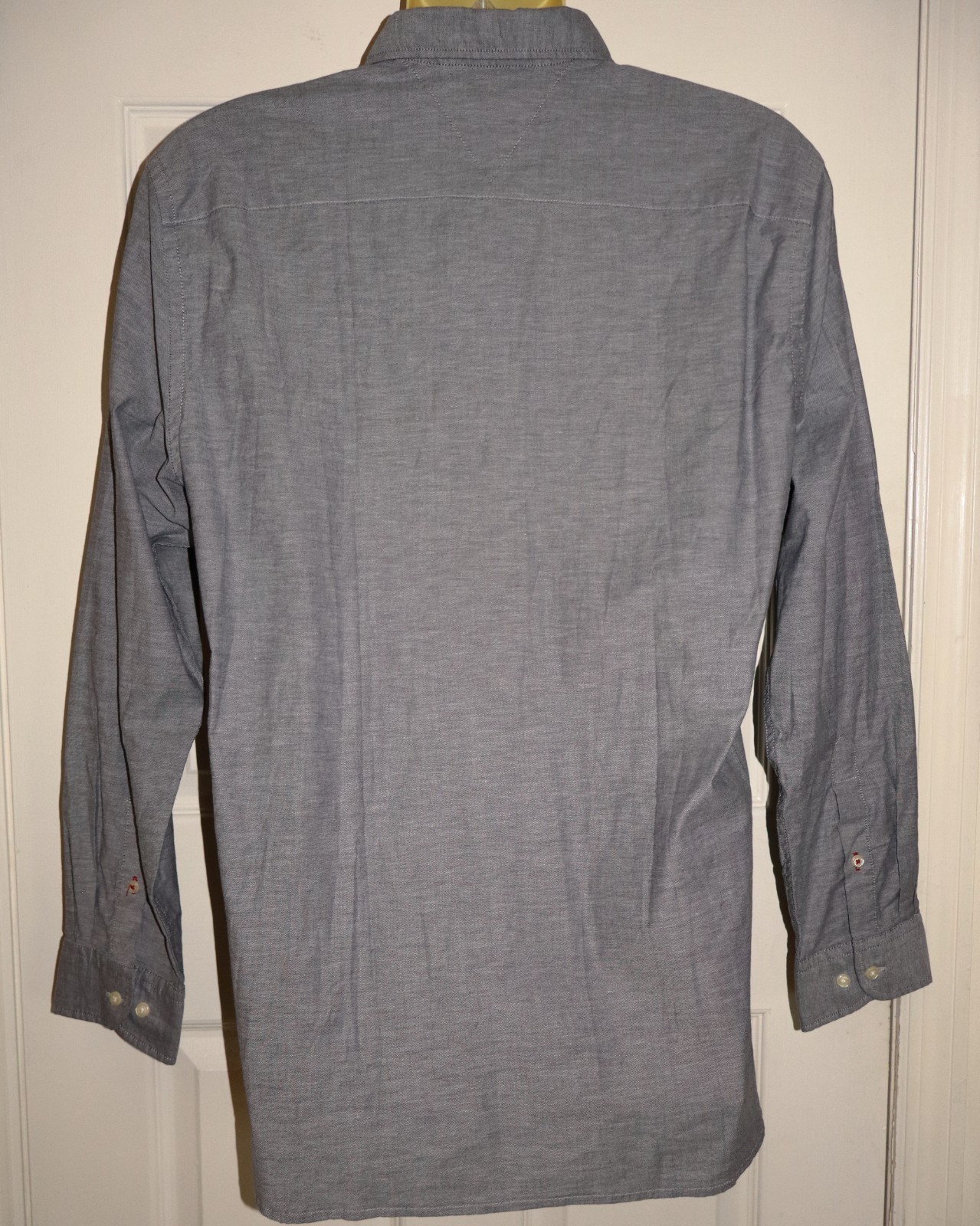 NWT Tommy Hilfiger THFLEX Anti-Odor L/S Button-Down Chambray Navy Shirt XL