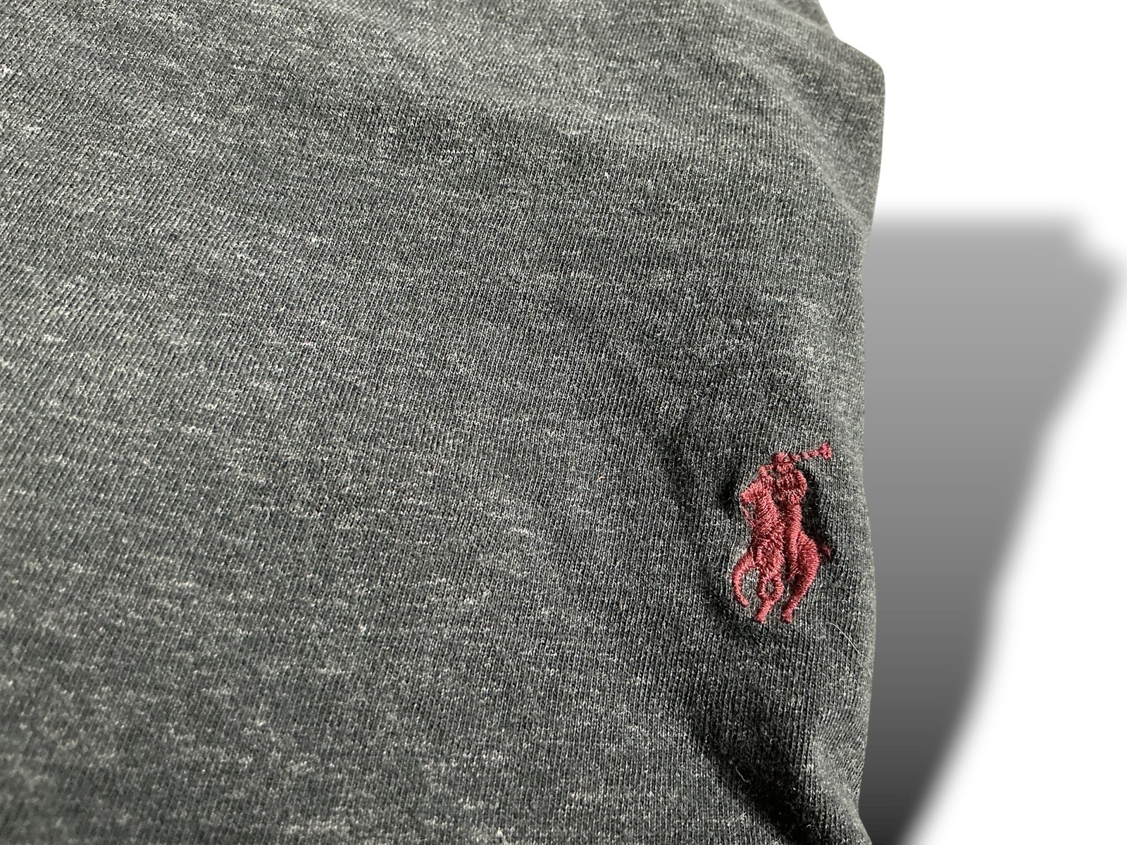 Polo Ralph Lauren Men’s 3XLT Gray V-Neck Long Sleeve 100% Cotton T-Shirt