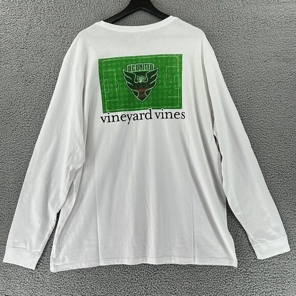 Vineyard Vines Long Sleeve Pullover Shirt Mens XL DC UNITED Print