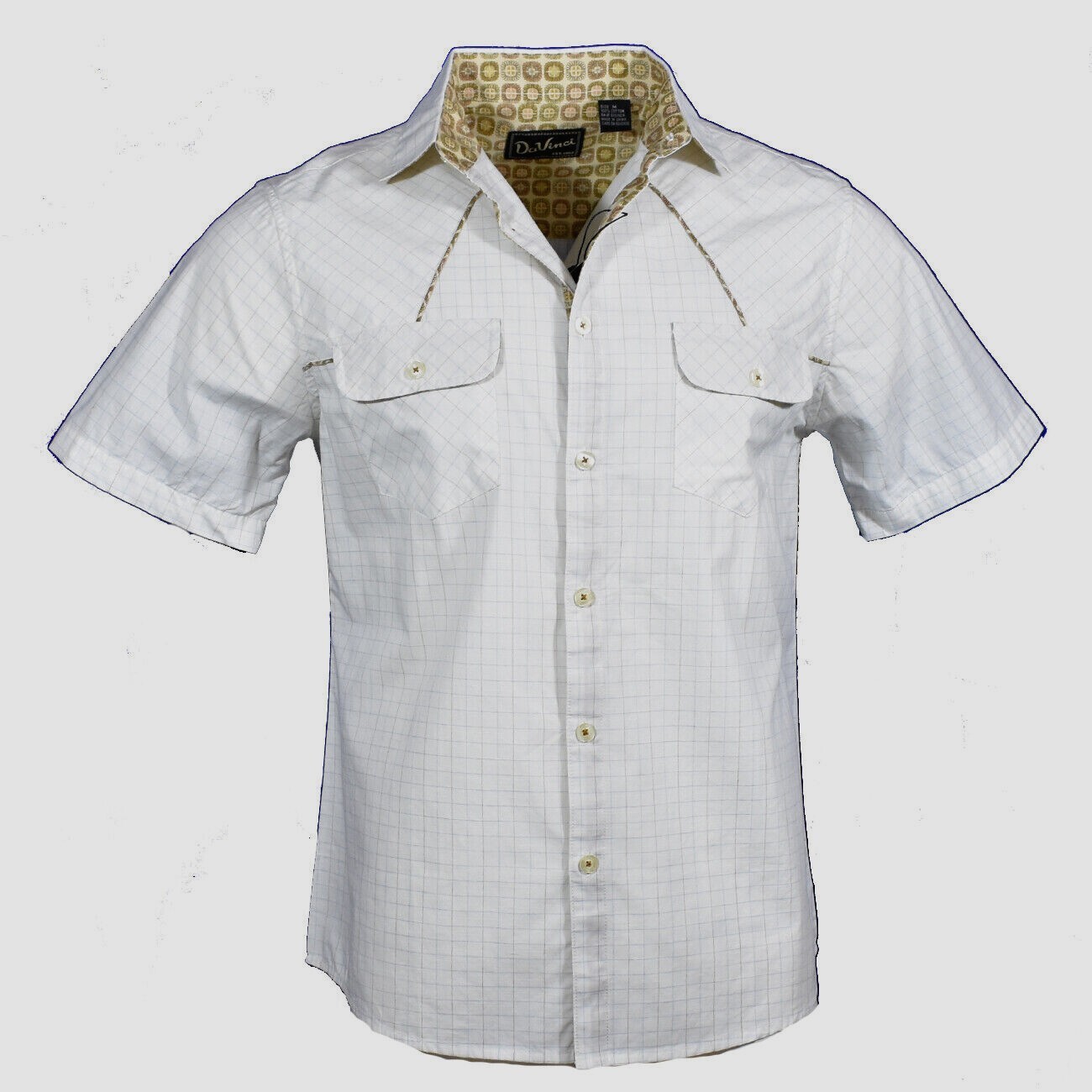 Men’s Shirt Button Down Shirt -DaVinci- 100% Cotton NWT Org $49.50