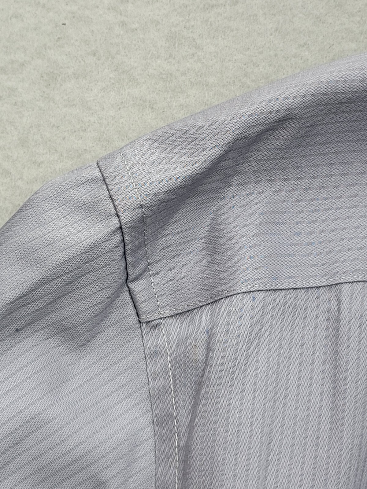 Claiborne Men Button-Up 16 1/2 34-35 Gray Slim 100% Cotton Long Sleeve China
