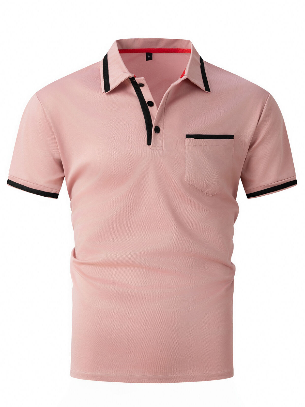 2024 Summer Button Pocket Men’s Sports Polo Shirt Short Sleeve T-Shirt