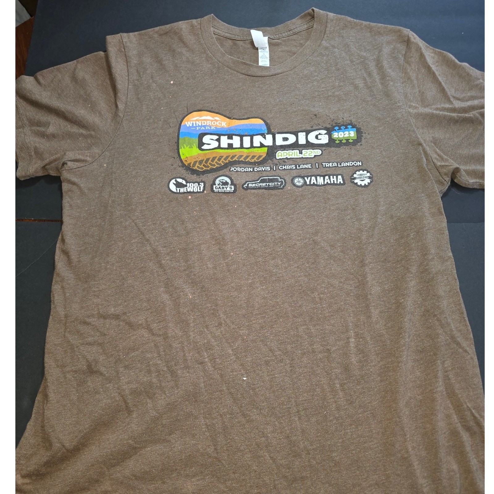 Bella + Canvas Shindig 2023 Windrock Park T-Shirt Mens XL Brown Good Graphic Tee