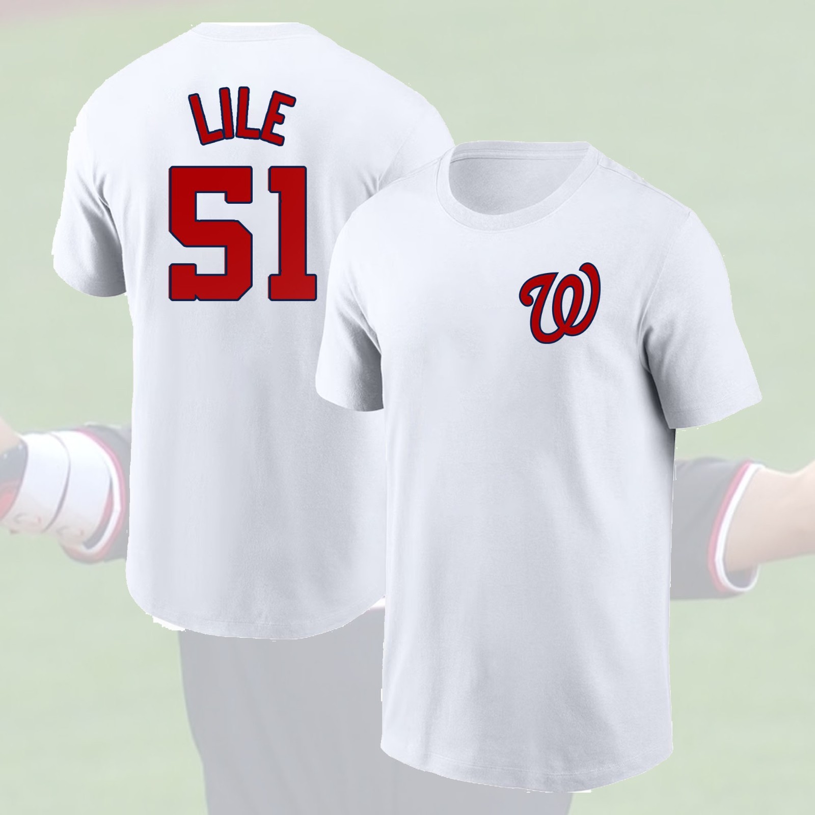 HOT ITEM – Daylen Lile #51 Washington Nationals 2025 Name and Number Fan Gifts