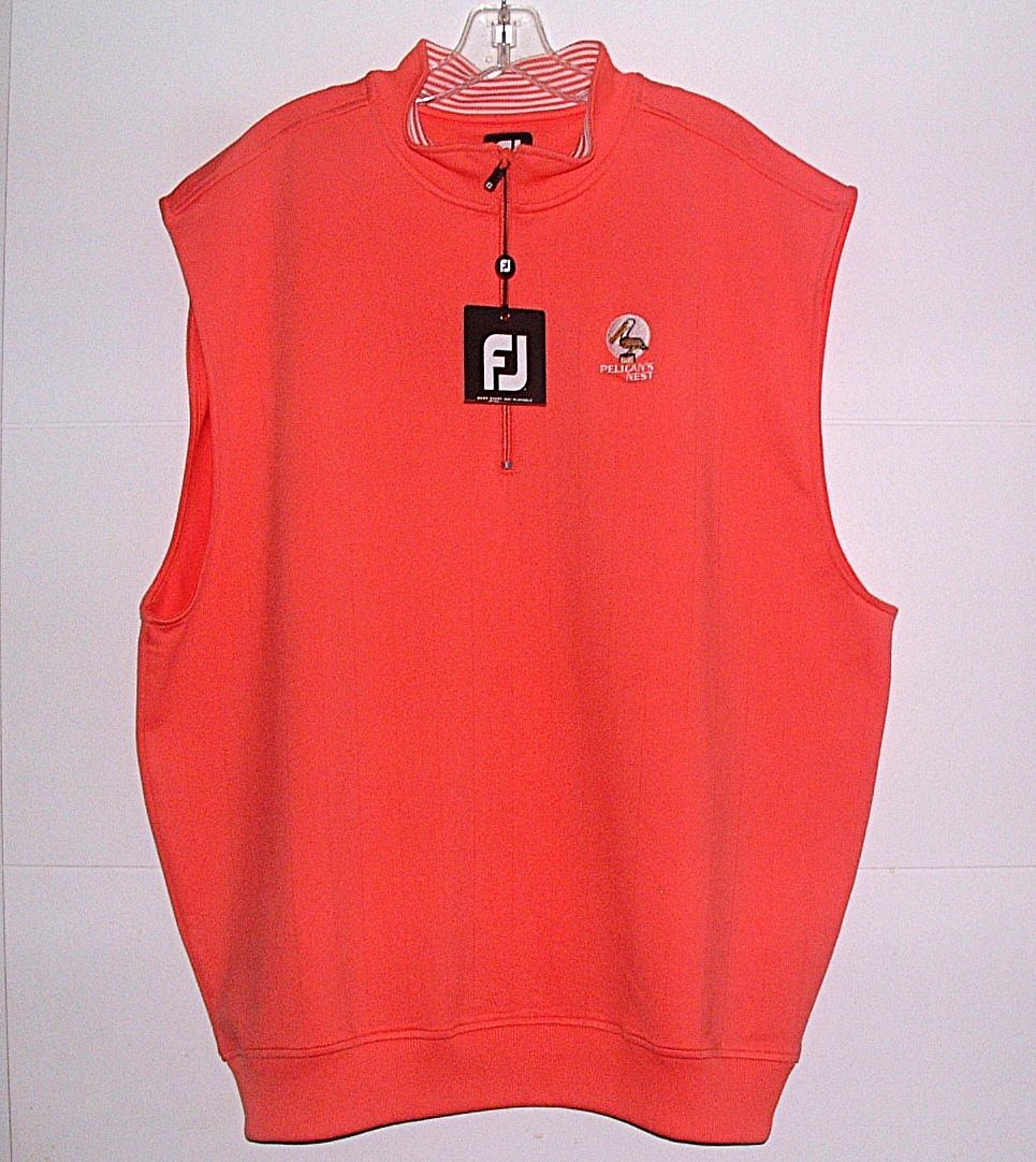 FOOTJOY x PELICAN’S NEST 1/2 ZIP PULLOVER POLY/SPANDEX GOLF VEST XL NEW NWT