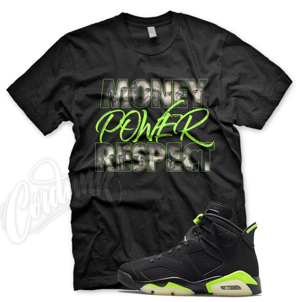 Black RESPECT T Shirt for J1 6 Electric Green Dunkman 18 Air Force VaporMax