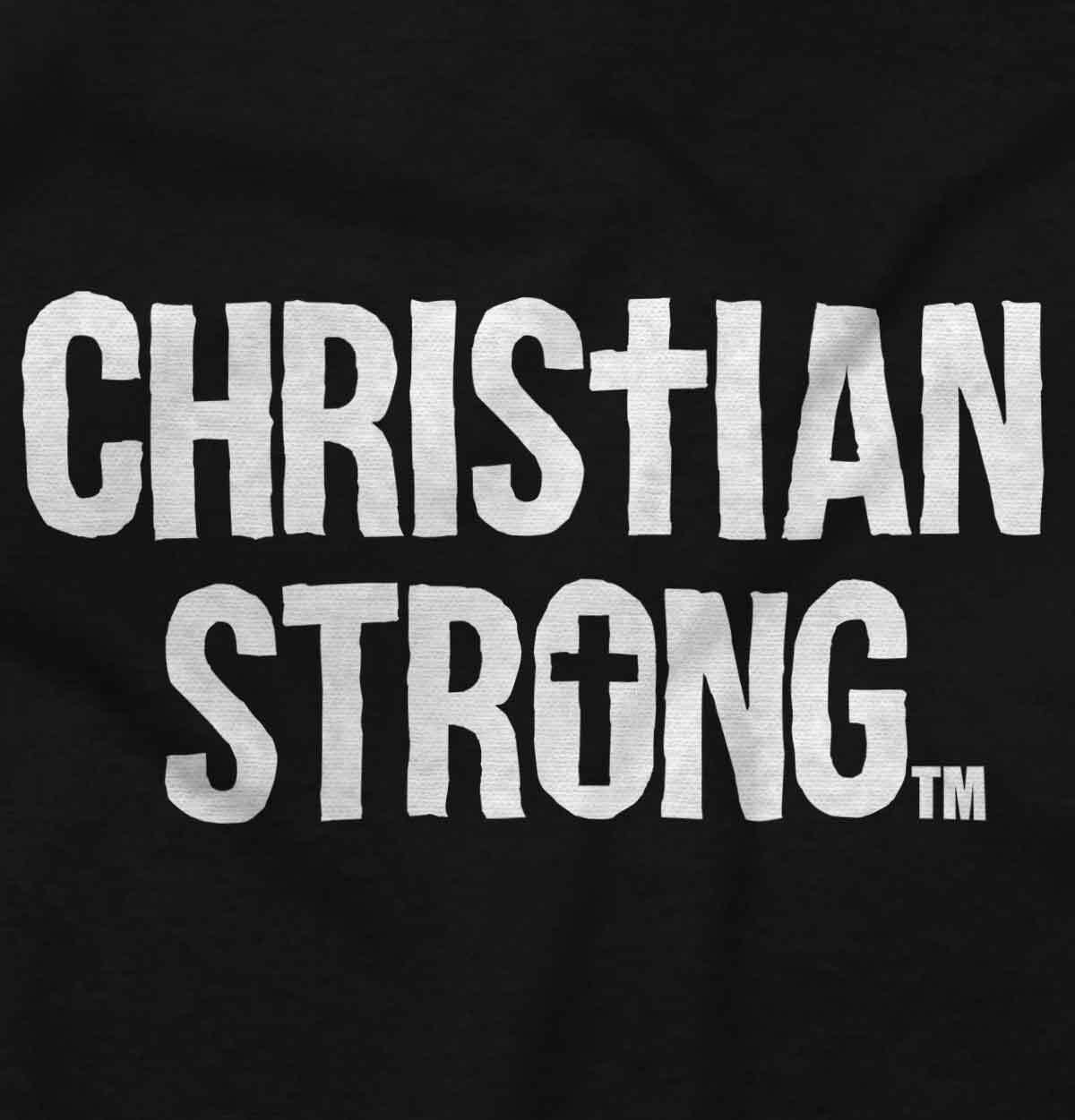 Christian Strong Religious Faith Cross Logo Womens or Mens Crewneck T Shirt Tee