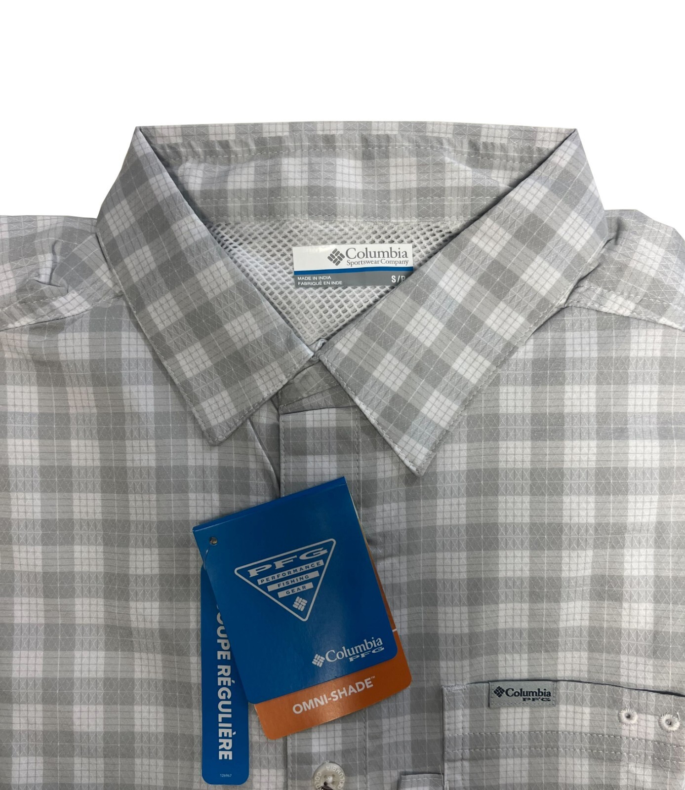 Columbia Men’s Shirt PFG Super Slack Tide Camp Palaka Plaid Short Sleeve