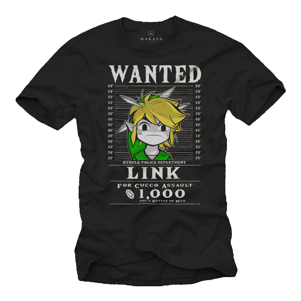 Link T-Shirt schwarz Herren Jungs Kinder Lustige Geschenke Gamer Computer Spruch