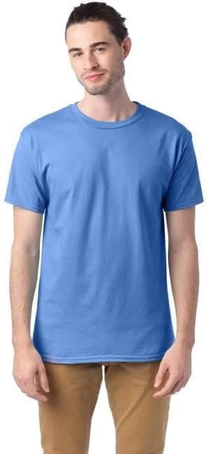 Hanes Men Crew neck T-Shirt 4-Pack ComfortSoft 100% Cotton Heavyweight Tee Plain