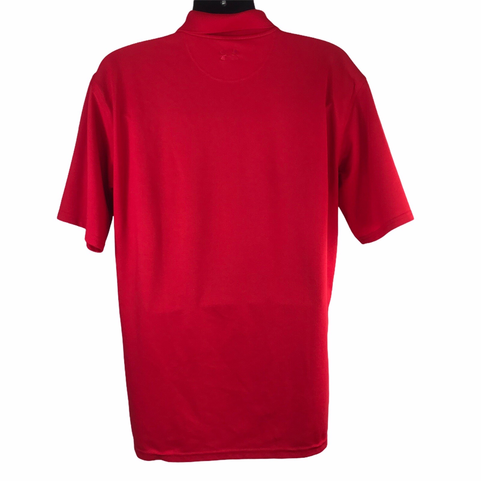 Under Armour Polo Golf Shirt Solid Red Short Sleeve Men’s Size XL 3 Button “EUC”