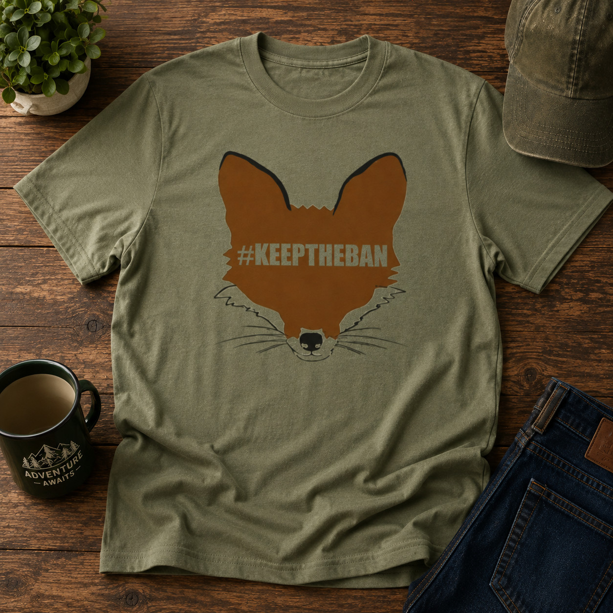 Protect Wildlife Graphic T-Shirt Fox Conservation Nature Tee