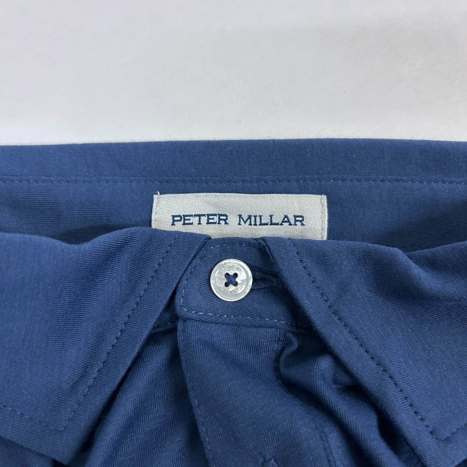 Peter Millar Polo Mens Large Tall Extra Large Tall 2XLT Blue Crown Comfort