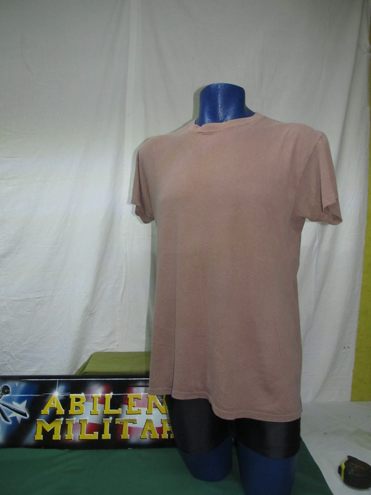 Military Issue Brown Short Sleeve T-Shirt 100% Cotton Small Medium Large Used VG