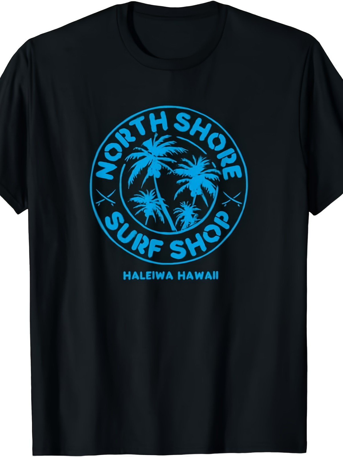 Retro Hawaiian Surf Beach Graphic Men’s T-Shirt Waikiki North Shore Style Tee