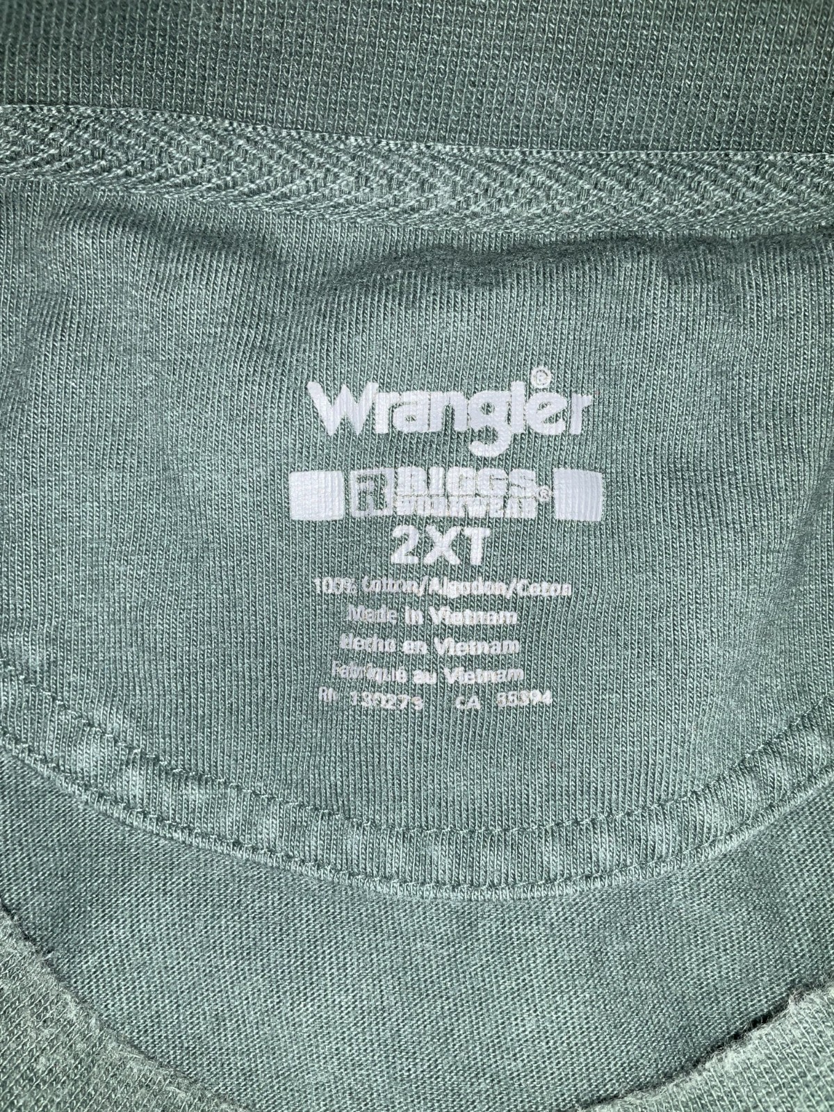Wrangler Short Sleeve T-Shirt Men’s 2XLT Green