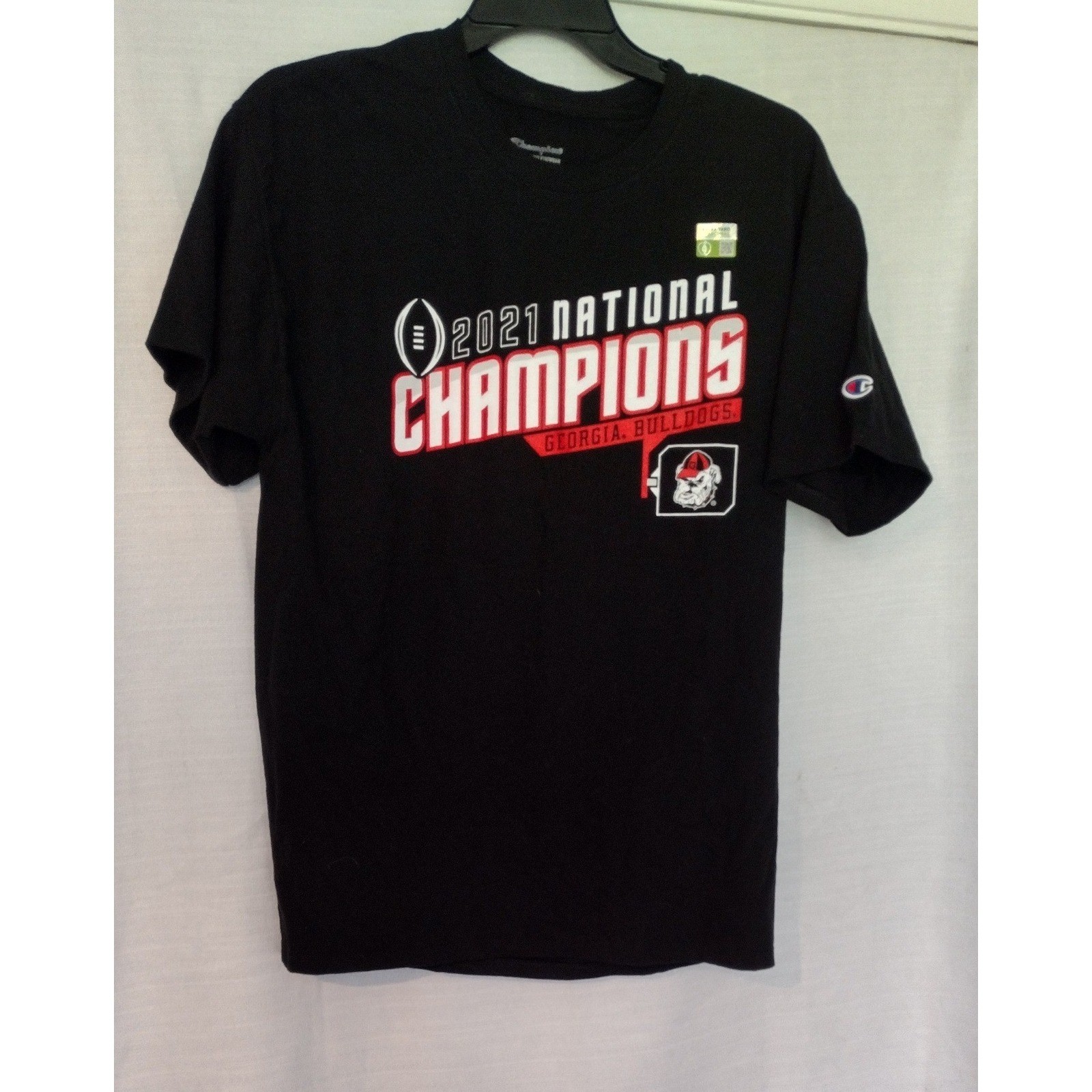 Champion Georgia Bulldogs 2021 National Champions T-Shirt Men’s Large NWOT