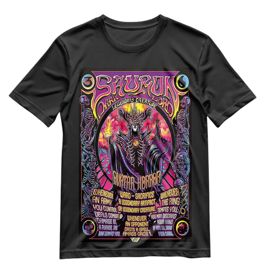 The Lord Of The Rings T Shirt Sauron The Dark Lord MTG Shirt Graphic Tee S-3XL