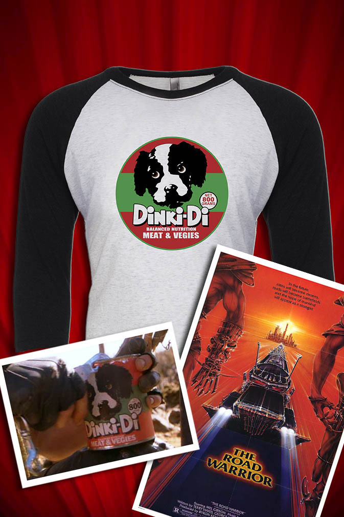 Dinki Di Dog Food Vintage Tee T-SHIRT Mad Max FREE SHIP USA Road Warrior