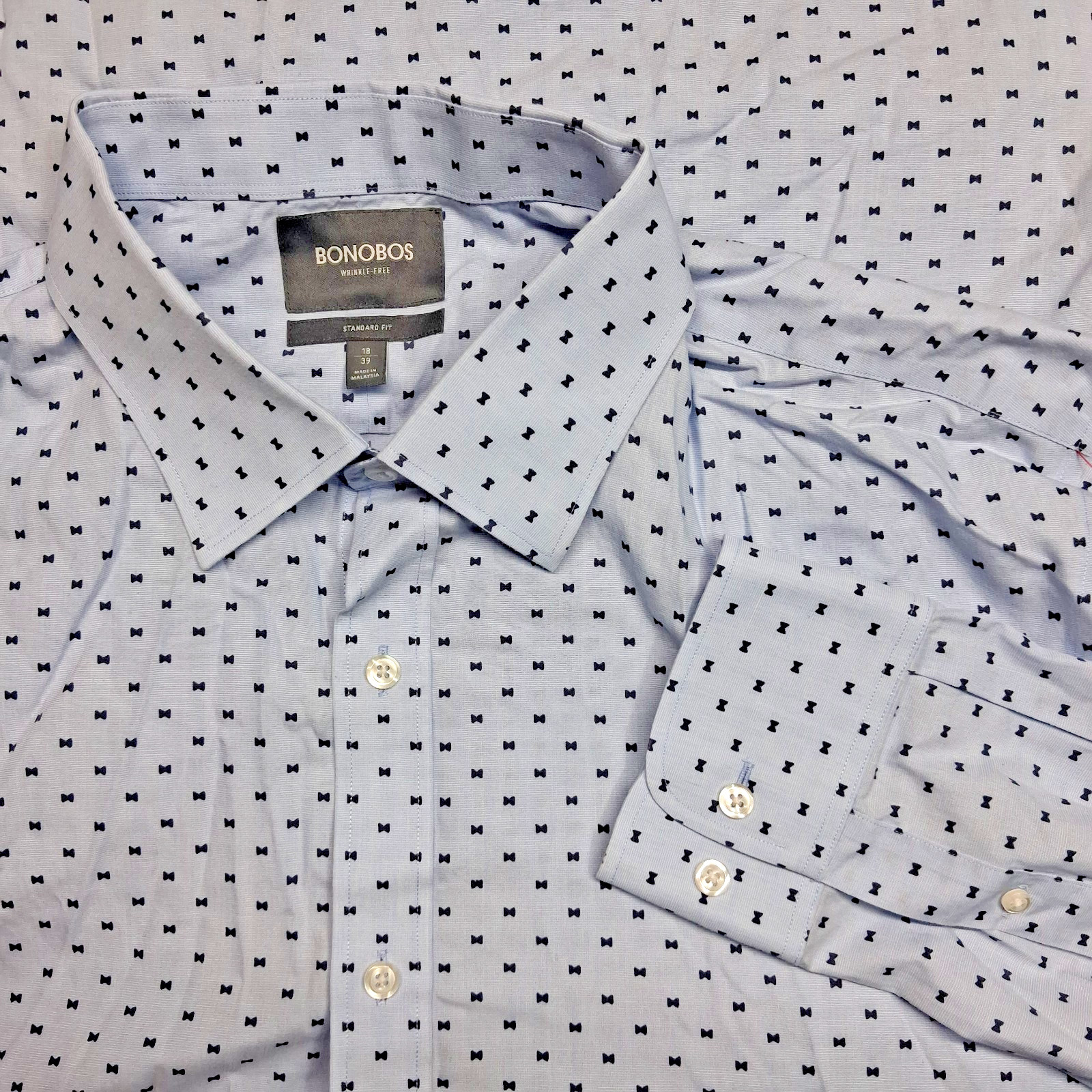 bonobos button up shirt mens XXL bow tie AOP