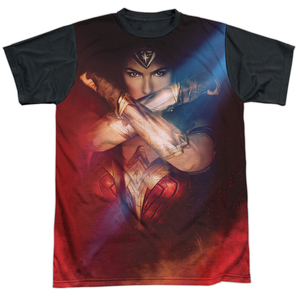 Wonder Woman Movie Arms Crossed Adult Costume T Shirt (Black Back), S-3XL