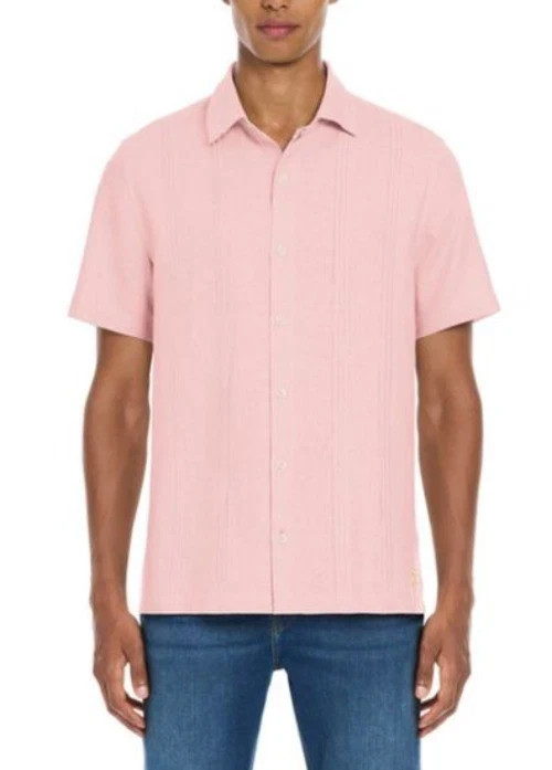 Scotch & Soda Amsterdam Men’s Short Sleeve Linen Blend Pink L NWT