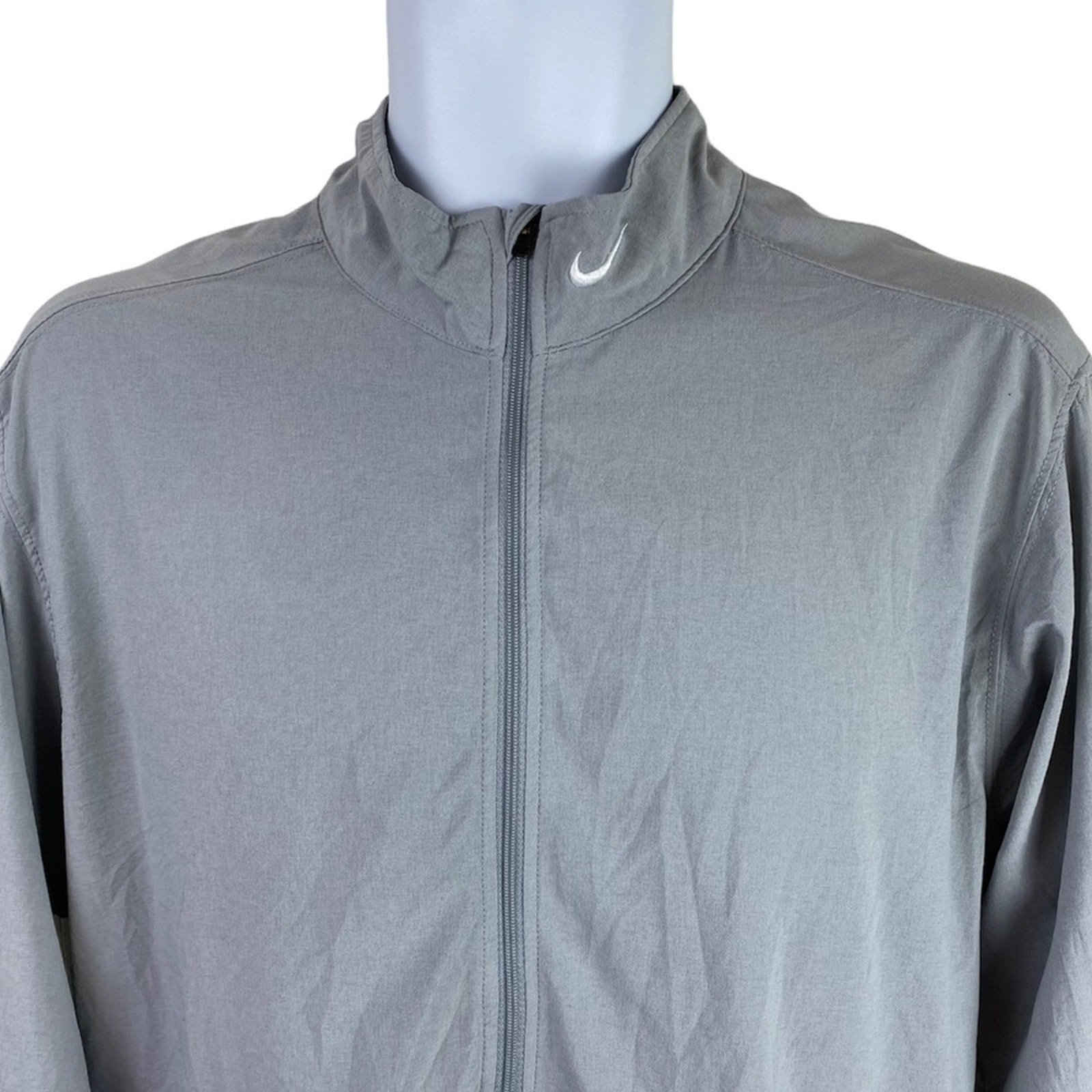 Nike Dri Fit Athletic 1/2 Zip Shirt Pullover Gray Sz S