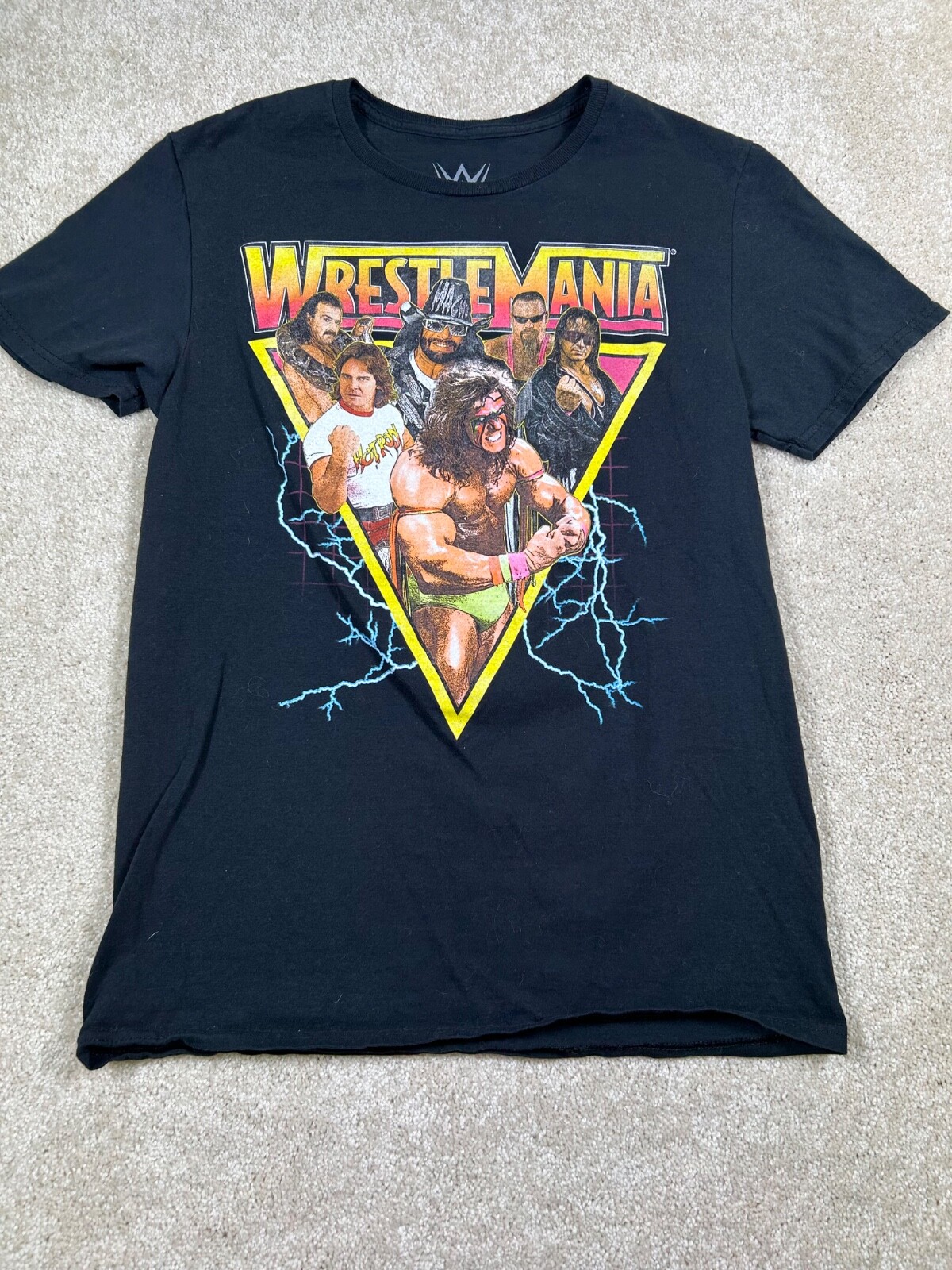 Wrestle Mania Mens Size S Black Graphic T Shirt