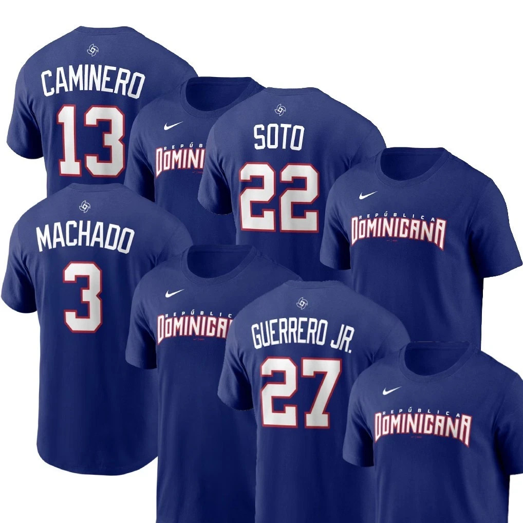 Dominican Republic Baseball 2026 World Baseball Classic Name & Number T-Shirt