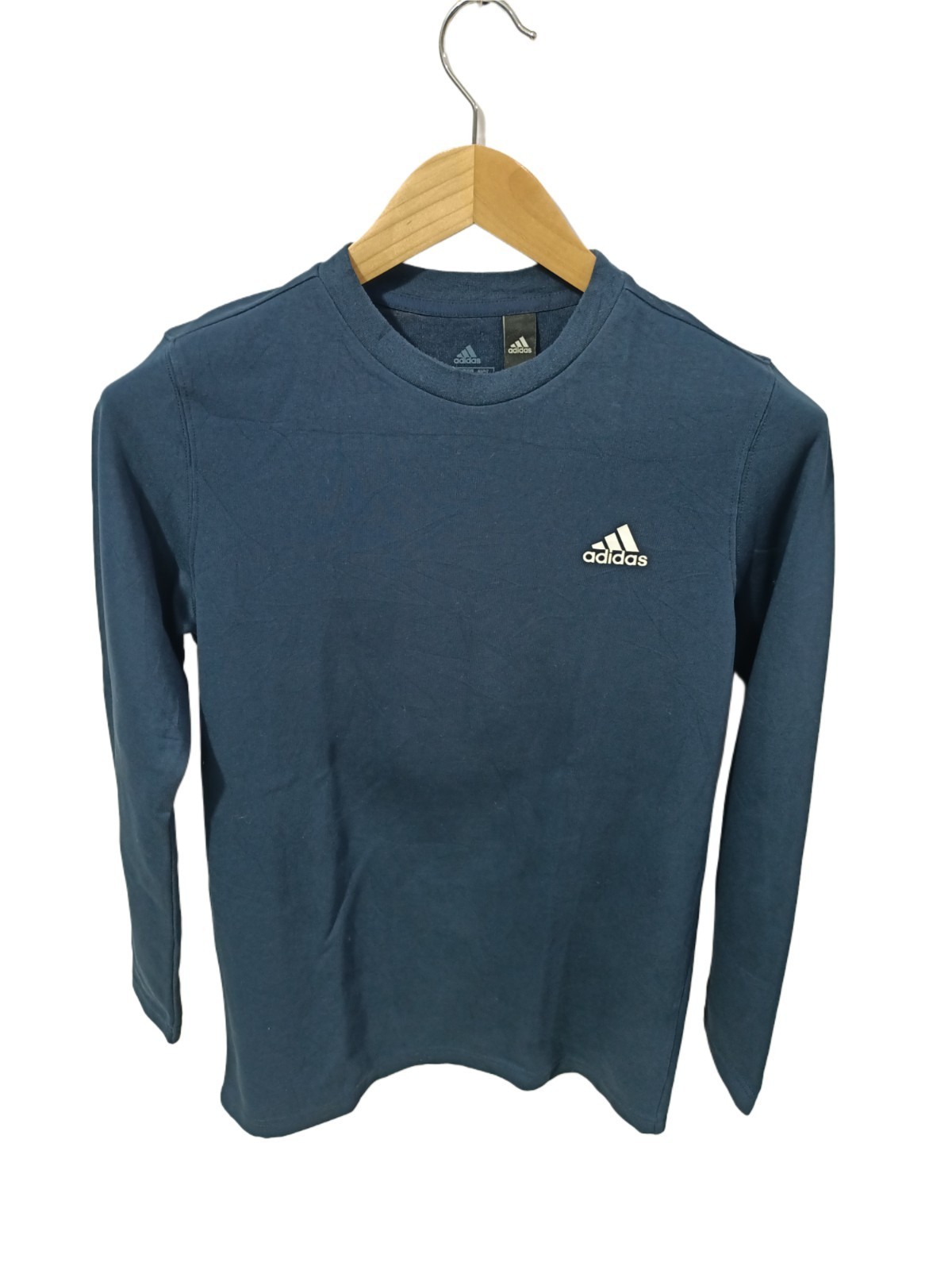 Adidas | Navy Blue | S | Cotton Blend | Long Sleeve Mens (Boys) T-Shirt