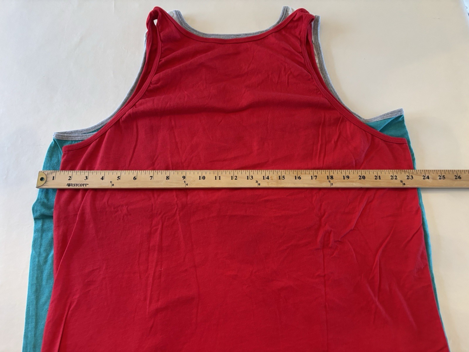 George Men’s XL Colorblock & Unbranded Tank Top Scoop Neck Cotton Blend Lot Of 2