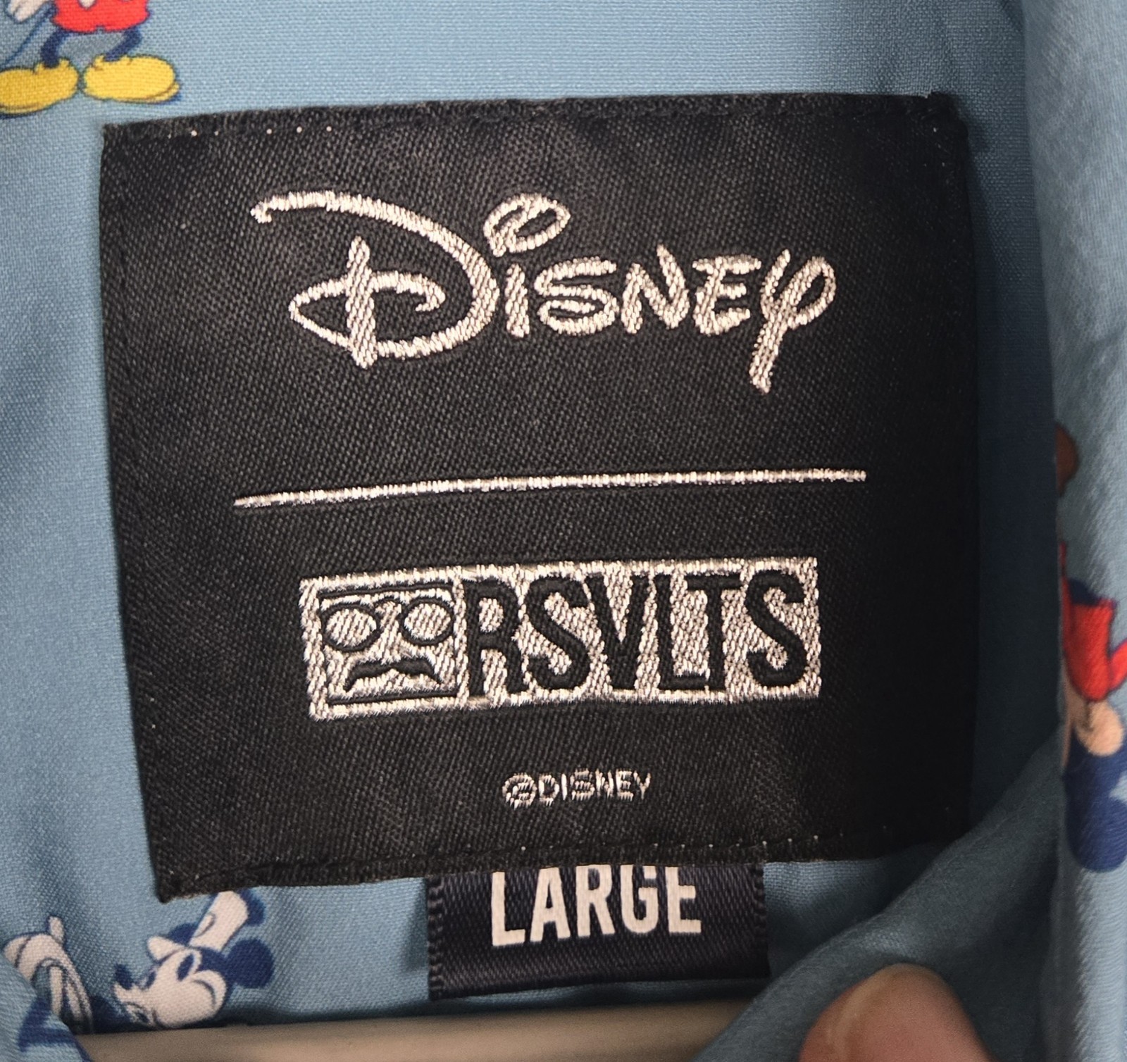 RSVLTS Disney 100 Limited Edition Short Sleeve Performance Shirt Mens L Slim Fit