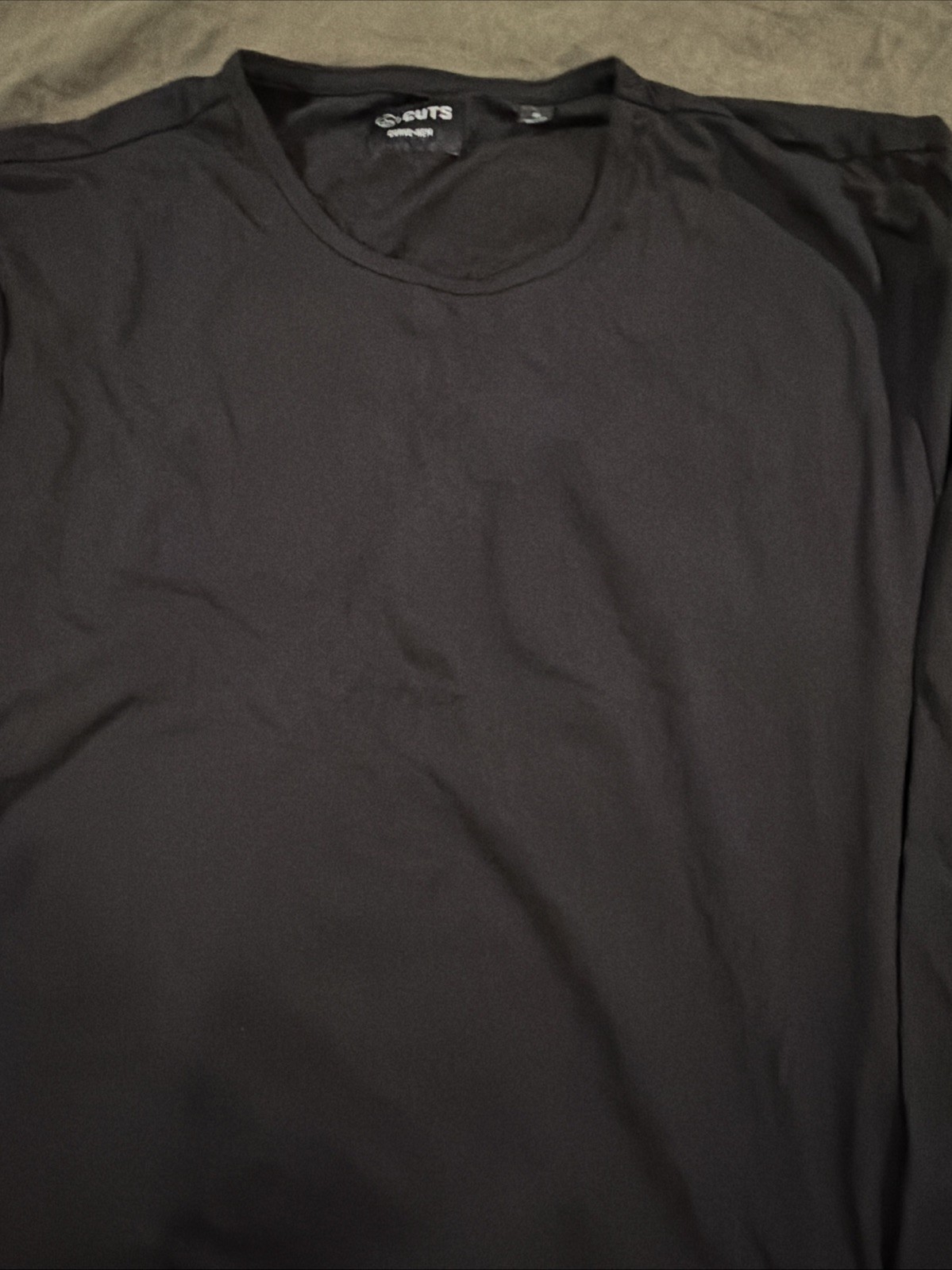 NWOT Cuts AO Men’s XL Long Sleeve Crew Curve-Hem Black Tee- $64 Retail!
