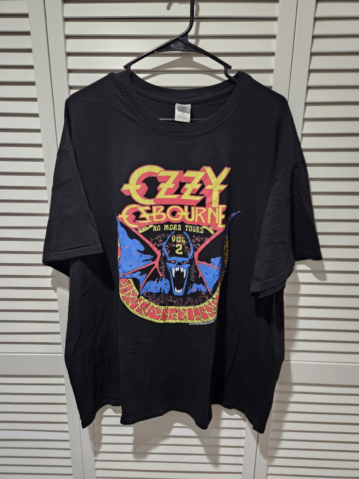 Ozzy Osbourne No More Tours Farewell Tour 2018 Black Sabbath Men Size 2XL Shirt