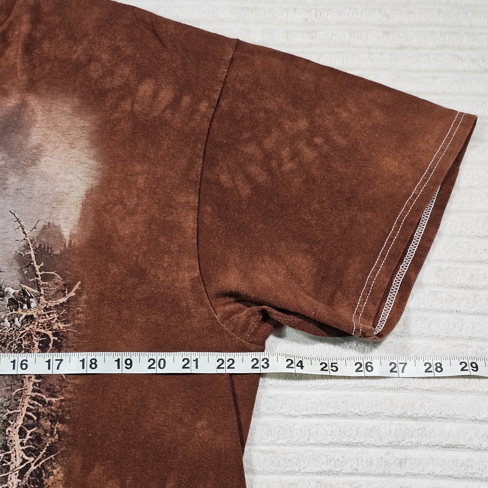 3D TEES The Mountain Shirt Men’s XL Brown Bald Eagle Hunting Fish Wildlife