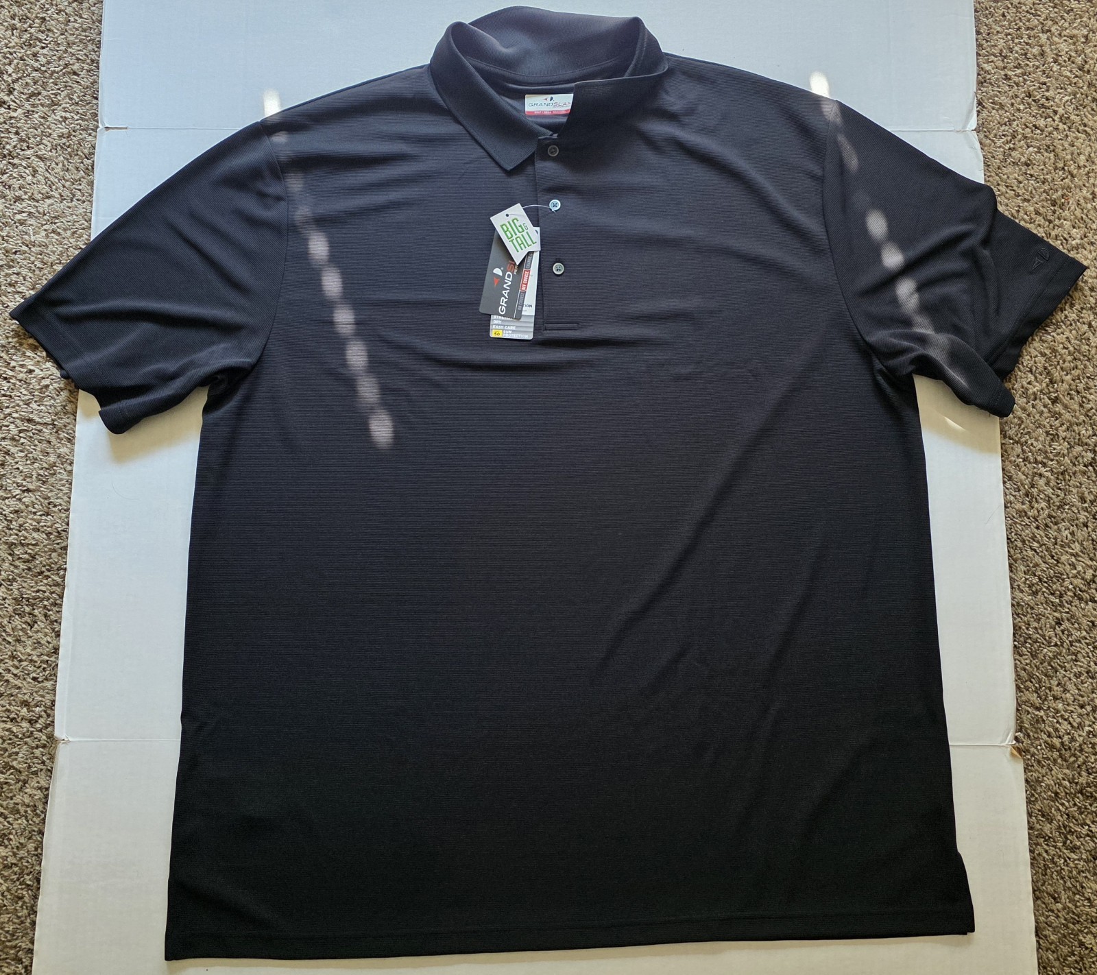 Grand Slam Short Sleeve Polo Shirt Black Men’s 3XLT NWT New With Tags