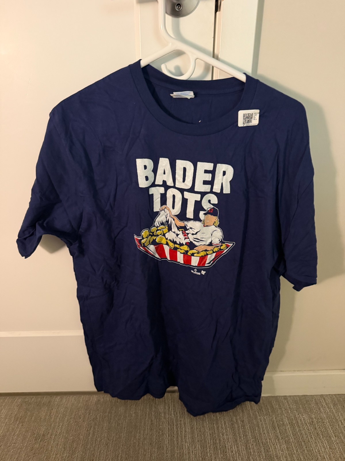 Harrison Bader Tots Baseball Graphic T-Shirt Navy Blue Men’s Size XL