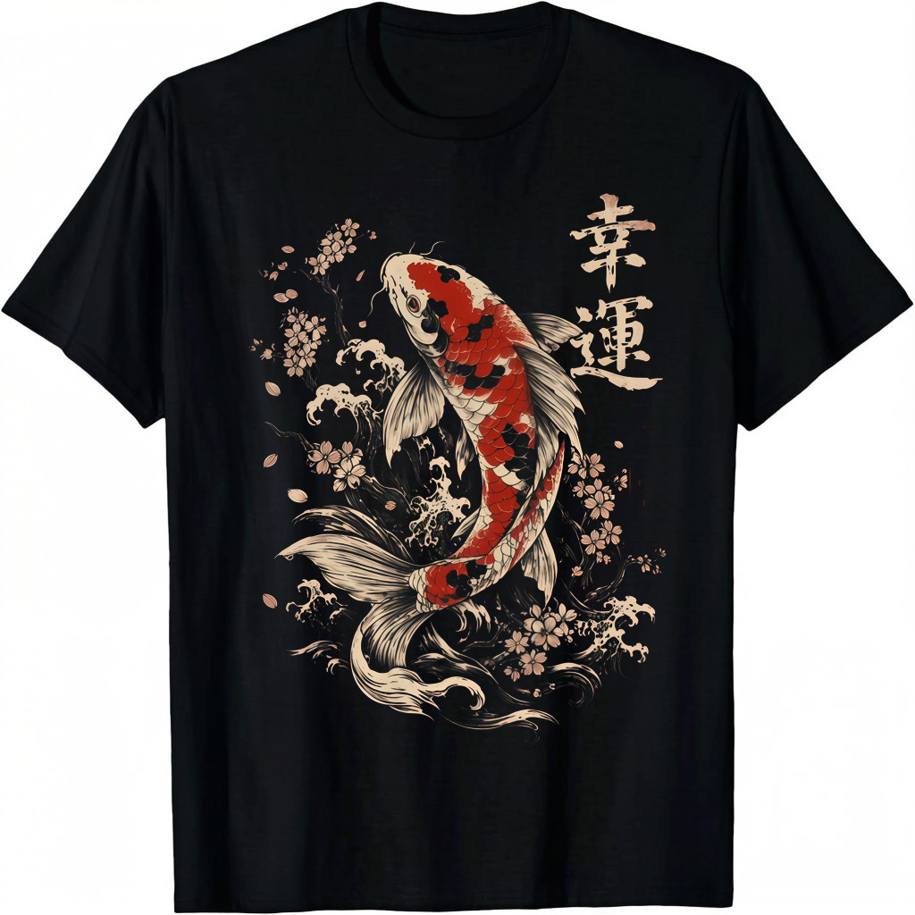 Good Fortune Koi Fish Japanese Art Men’s T-shirt