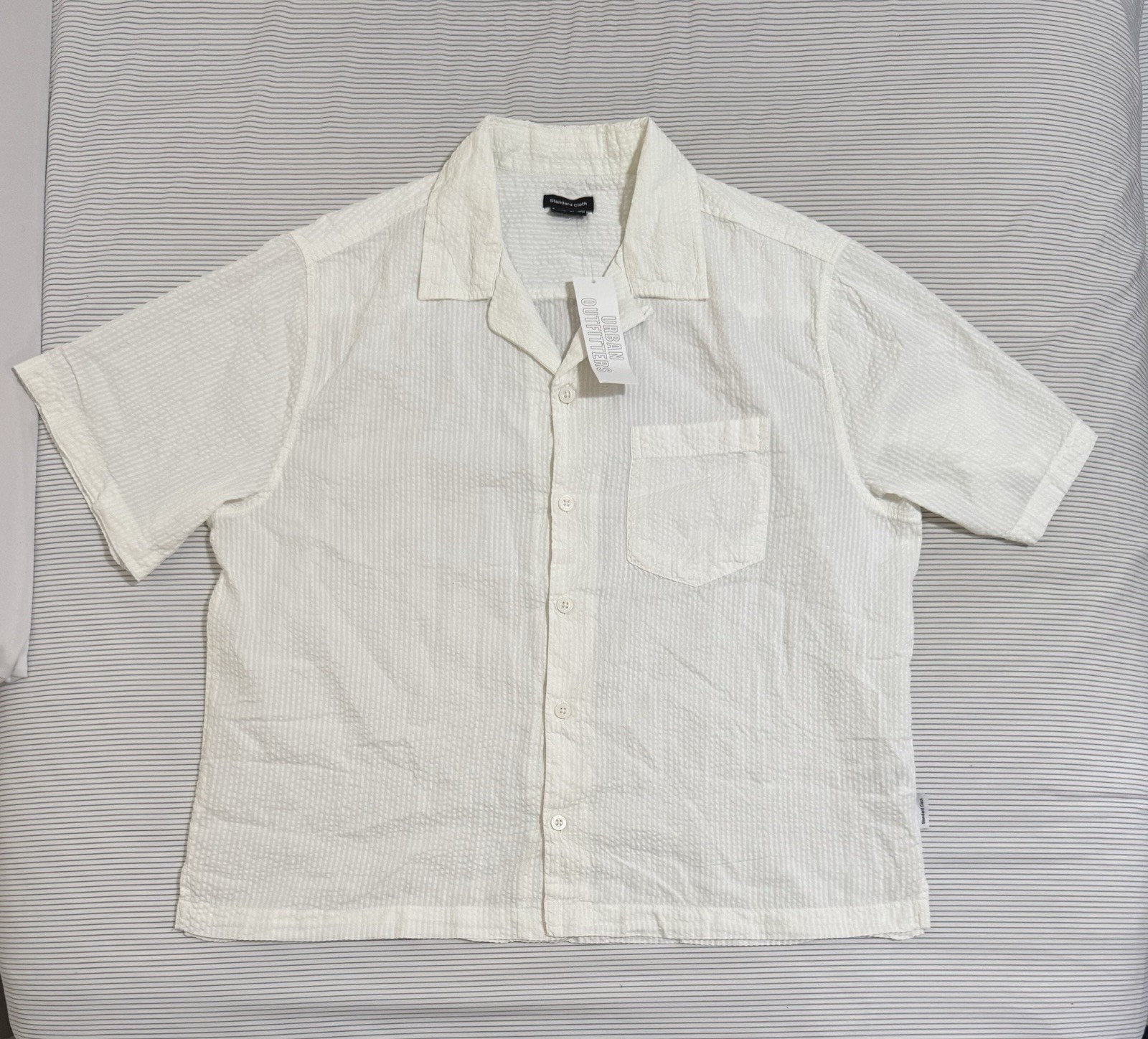 Standard Cloth Liam Seersucker Textured Shirt Men’s Medium (23 inch PtP) NWT