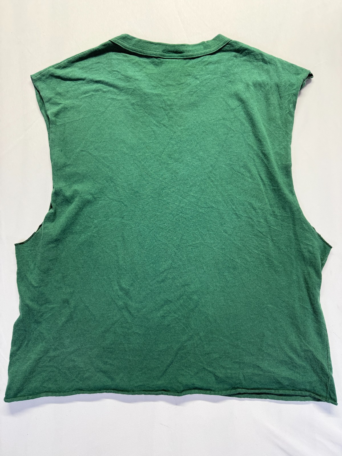 Spalding Tank Top Mens Large Green Graphic Print Spellout Logo Cotton Everyday