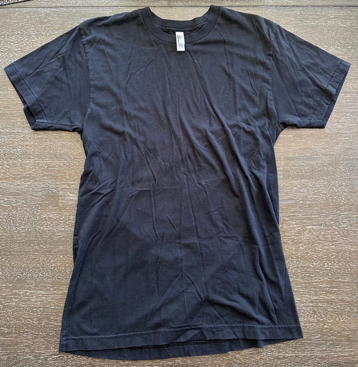 American Apparel – Medium Unisex Triblend Short-Sleeve Black T-Shirt