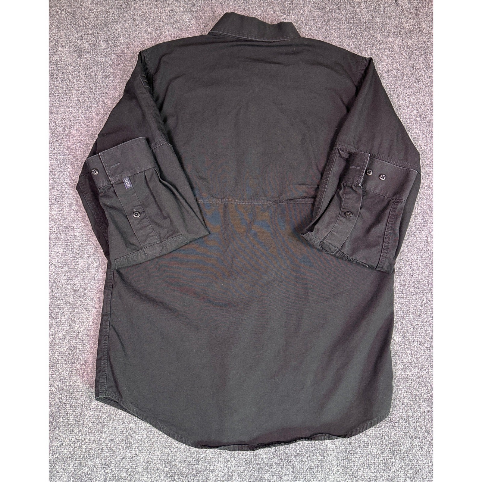 5.11 Tactical Mens Long Sleeve Button Down Utility Shirt Black Pockets Vent