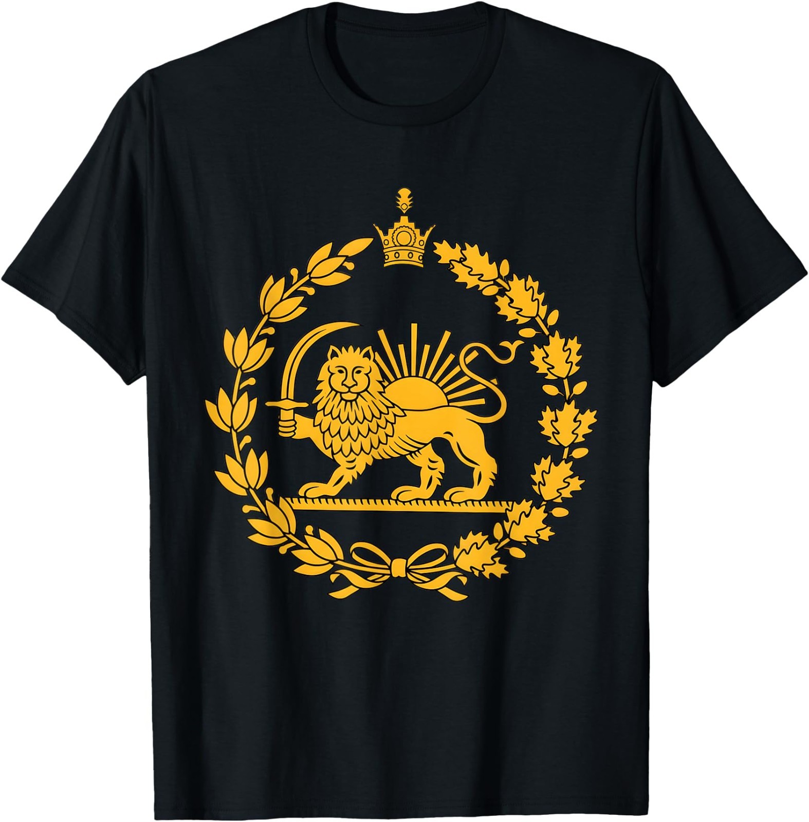 Lion and Sun Iran Persian Flag Iran Shir o Khorshid Graphic T-Shirt , UNISEX Tee