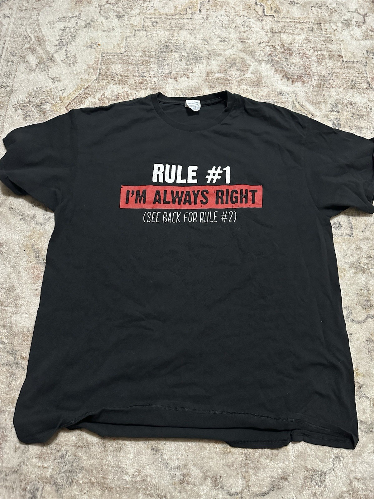 Delta Pro Weight Men’s XL (Fits Like Lg)Graphic Tee “Rule #1, I’m Always Right”